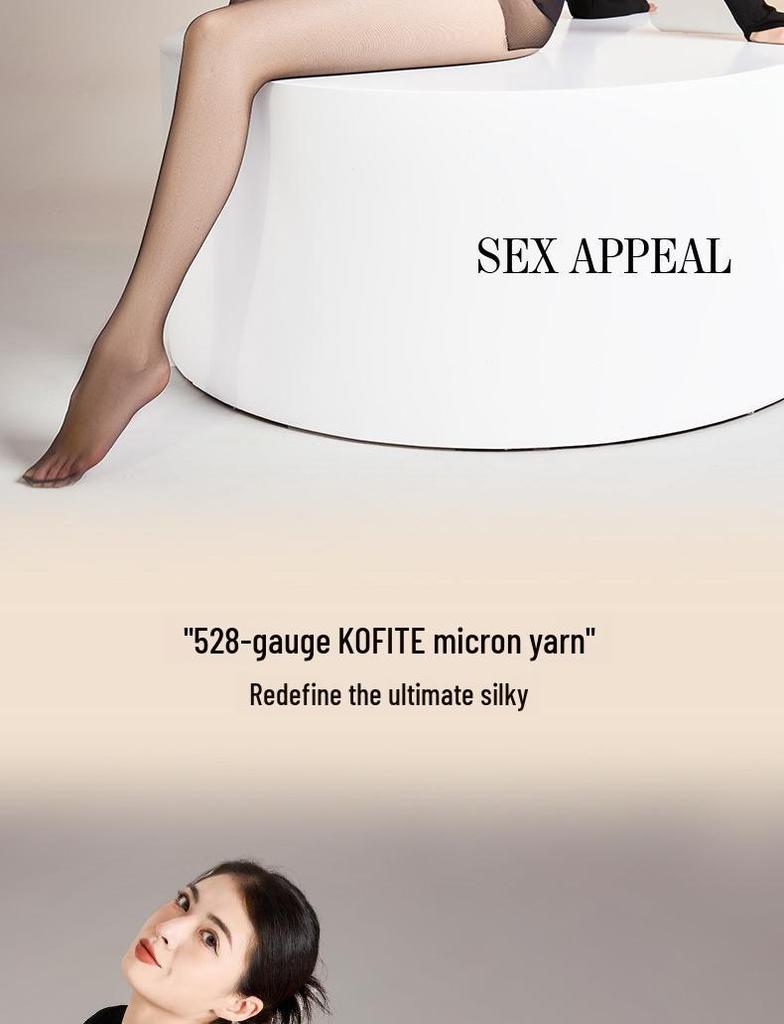 Ultra-Thin Black Silk Seamless Stockings - High Transparent, Durable, No-Crotch, Anti-Hook, Sexy Summer Pantyhose for Women