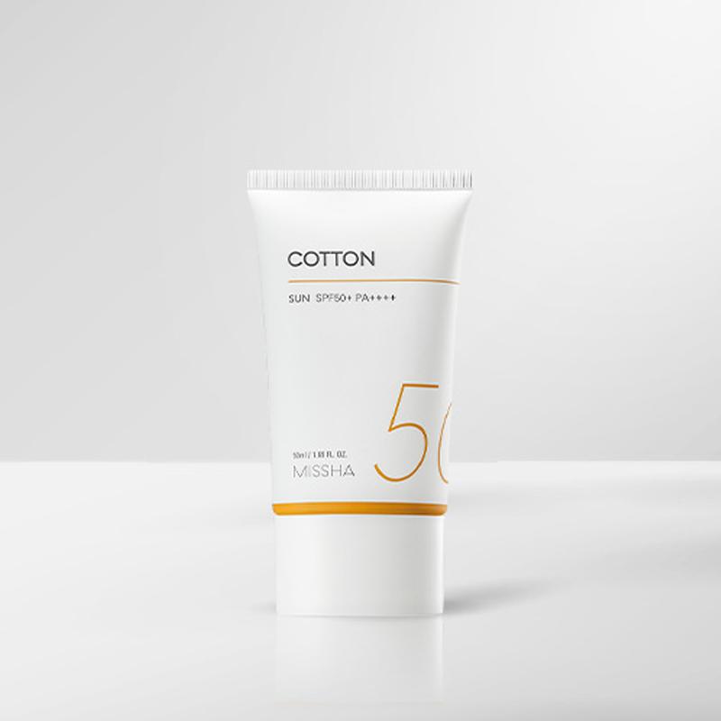 MISSHA Солнцезащитный крем Allaround Safe Block Cotton SPF50+/PA++++ с BB-кремом Missha Perfect Cover (6 вариантов)