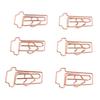 100pcs Paper Clips Innovative Cute Rose Coffee Cup Shape Reusable Mini Metal Paperclips for Office
