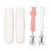 Edison Rabbit Silicone Spoke Case Set, 2 Types of Spokes + Case, Pink, Cream, 1 Piece, Korean Popular Tableware