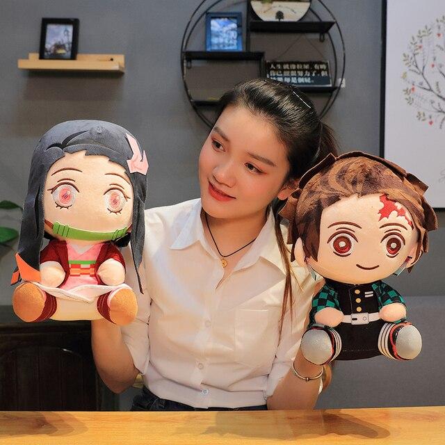 Мультяшные убийцы демонов, плюшевые игрушки Kawaii Kamado Tanjirou Agatsuma Zenitsu Kamado Nezuko, мягкая милая подушка