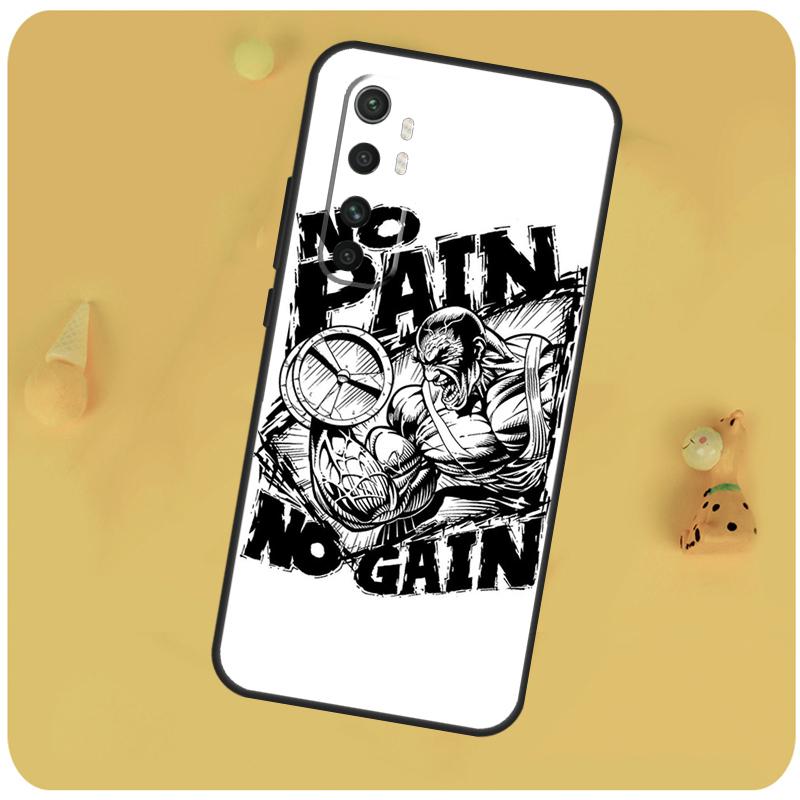 No Pain No Gain Training Cover For Xiaomi 14T Pro 13 14 15 Ultra 11T 12T 13T POCO X7 Pro X3 X5 F5 F6 M6 X6 Pro Case