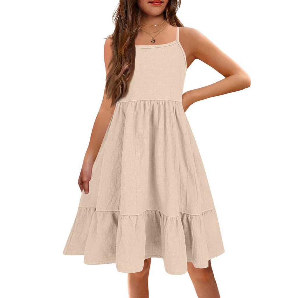 The Summer Children Condole Sleeveless Cute Princess Leisure Dresses Of The Girls