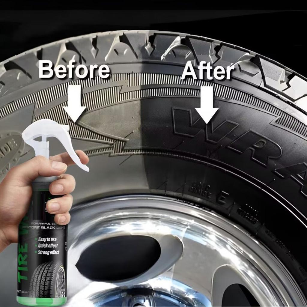Осветлитель автомобильных шин, очиститель, чистка ступиц колес, антивозрастной, реставрационный, чернящий 100 мл