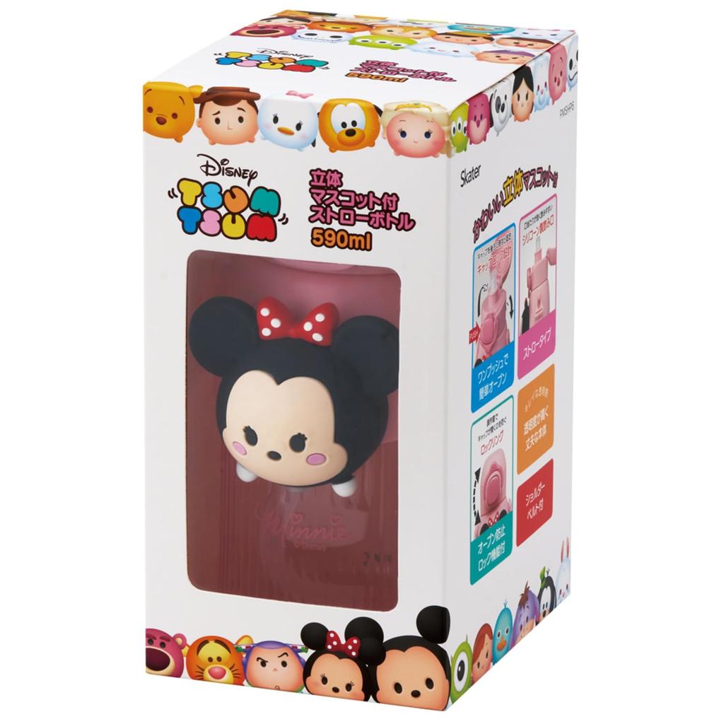 Бутылка для воды в виде фигурки скейтера 3D Mascot, бутылка для воды 590 мл, Disney Tsum Tsum, Минни, Disney, для девочек, детей, милый, тип соломинки PMSHP6-A