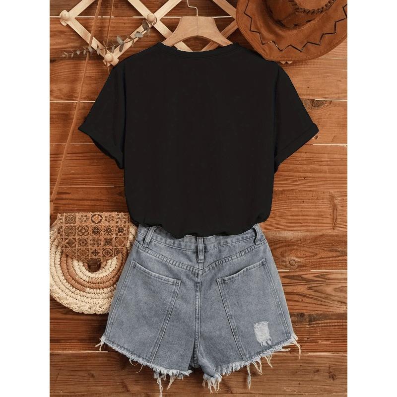 Women Personalized Mama Custom Name Family T-Shirt Round Neck Casual All-Season Mother's Day Gift Keepsake Tee