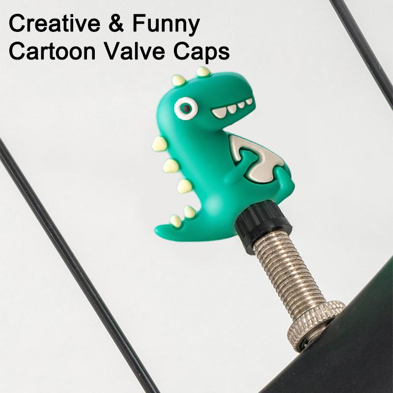 Cartoon Universal Bicycle Valve Core Cap Bike Parts Accessories MTB Road Bike Valve Core Caps French Mouth Tire Valve Cap Tire Chucks 1