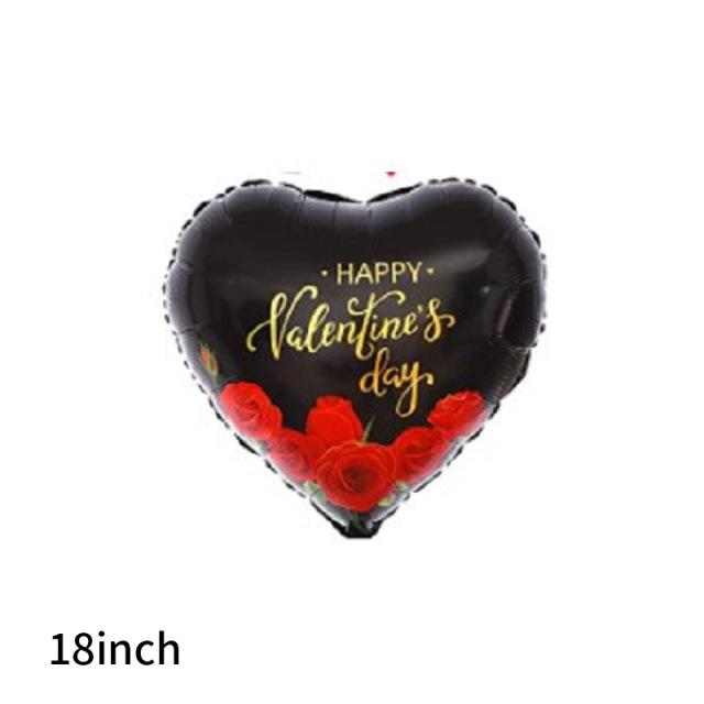 Qianshun Heart-shaped Aluminum Foil Balloons 18 Inch Silk Screen Printed I Love You Helium Wedding Valentine's Day Decoration