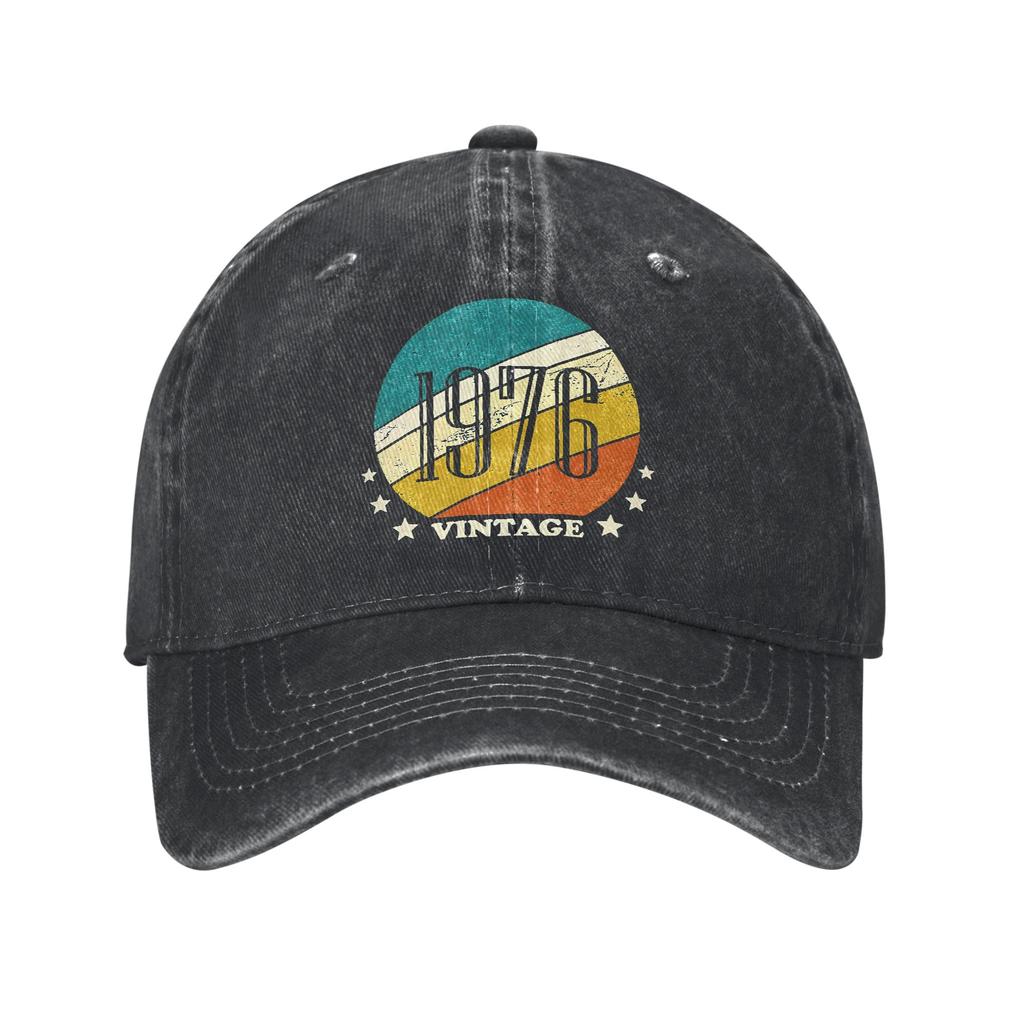 Vintage Born In 1976 aged 50 Trucker Hat Outfit For Unisex Baseball Caps 50 birthday Retro Wear Sun Caps Adjustable