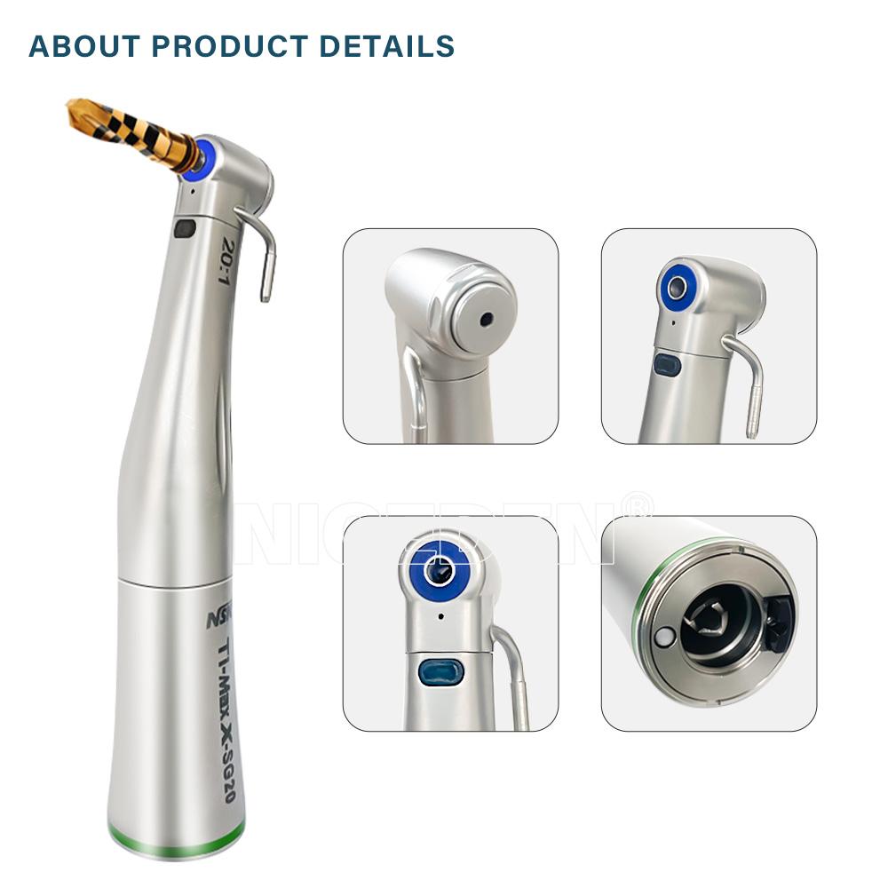 Niceden Наконечник для хирургической имплантации зубов 20:1 Уменьшение оптического внешнего и внутреннего крутящего момента охлаждения : 80 Нсм макс.: 2000 мин-1