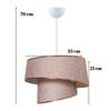 Style Asymmetric Cake Chandelier Dusty Rose Fabric Gold Strip Bedroom Living Room Pendant Lamp
