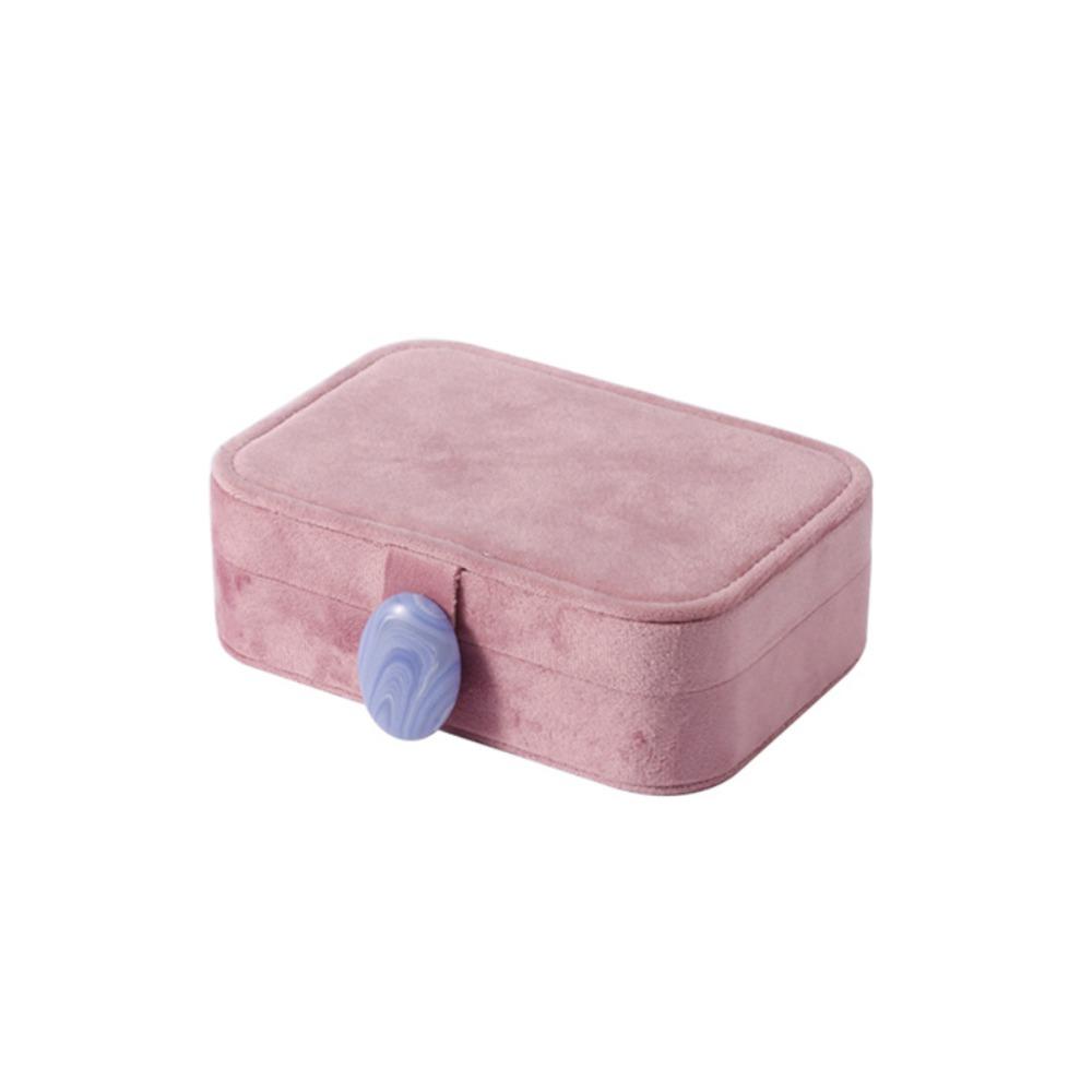 Large Capacity Velvet Jewelry Box Exquisite Necklace Storage Box Jewelry Organizer Case  Travel Use