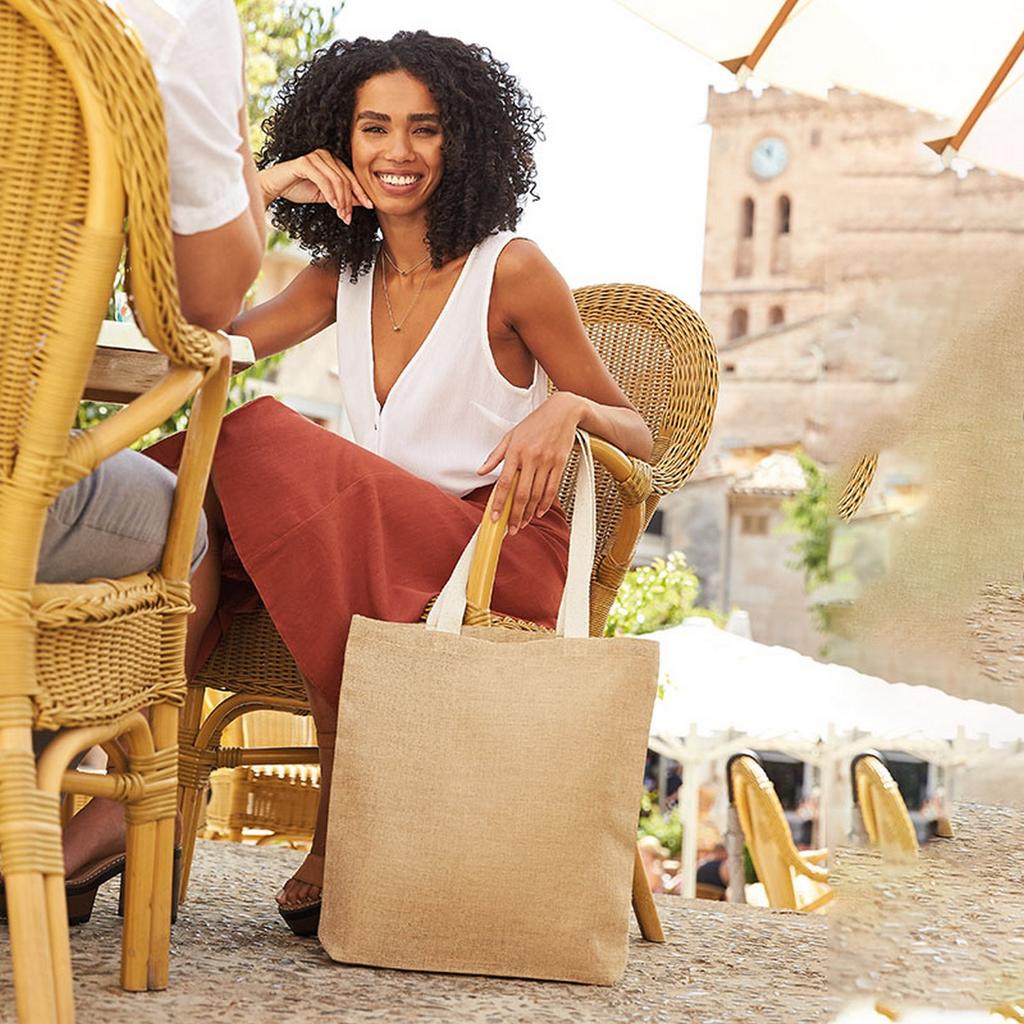 Westford Mill Неламинированная джутовая сумка-тоут