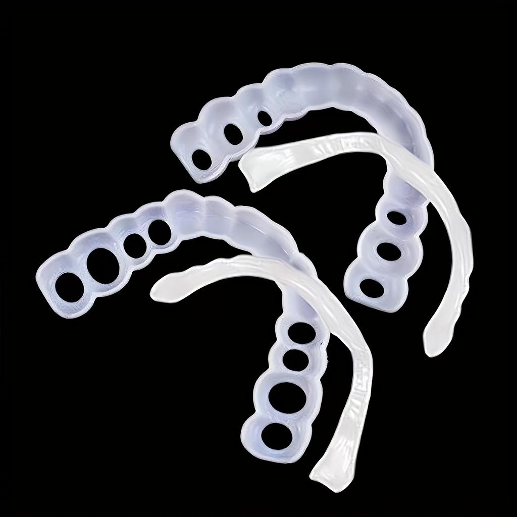 Dentures Full Set Natural Perfect Fit Teeth Whitening Snap On Silicone Denture Instant Smile Veneers Teeth Dentadura Beauty Tool