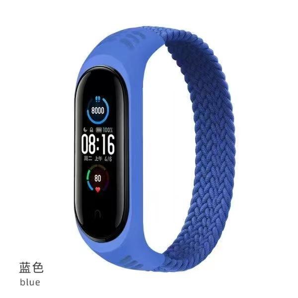 2021 плетеный нейлоновый тканевый ремешок Solo Loop для Xiaomi Mi Band 6, 5, 4, 3, эластичный браслет, сменный браслет для mi Band 4, 5, 6, ремешок