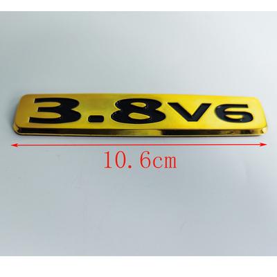 AAZO1 For Mitsubishi Pajero v73 v87 v93 v97 Car Sticker Logo 3.8 V6 displacement letter logo 1pc