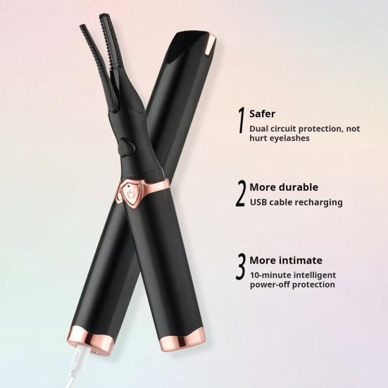 Electric Eyelash Curler USB Rechargeable Mini Heated Eyelash Curler with 3 Heat Modes Fast Heat Up In 8s Finalize Eyelash Tool for Women