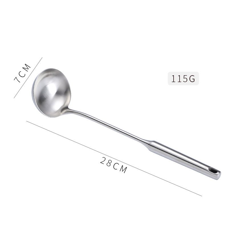 Soup Spoon For Home Large Soup 304 Stainless Steel Spoon Long Handle Spoon Porridge Spoon Porridge Spoon Soup Scoop Hot Pot Slotted Ladle
