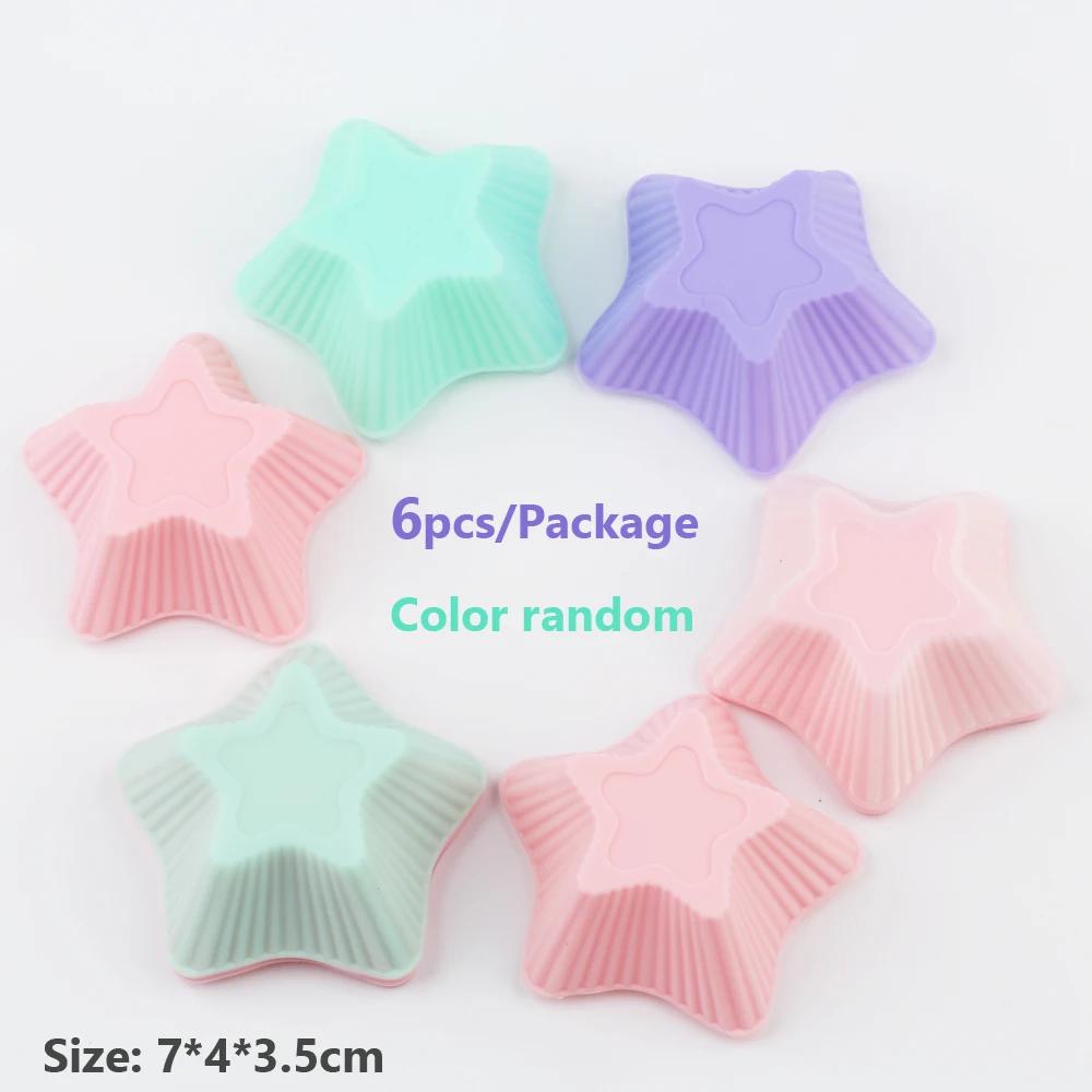 Новые силиконовые формы для кексов 6 шт., формы для выпечки кексов, антипригарные термостойкие многоразовые силиконовые формы для кексов своими руками