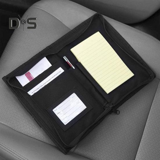 Сумка для хранения в центральной консоли, держатель, застежка-молния, многоцелевой автомобильный перчаточный ящик, органайзер для документов
