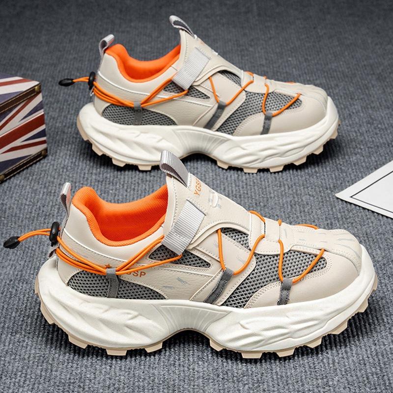 Сетчатые дышащие спортивные кроссовки мужские повседневные мужские туфли на высокой платформе папины модные кроссовки для молодых и юных студентов