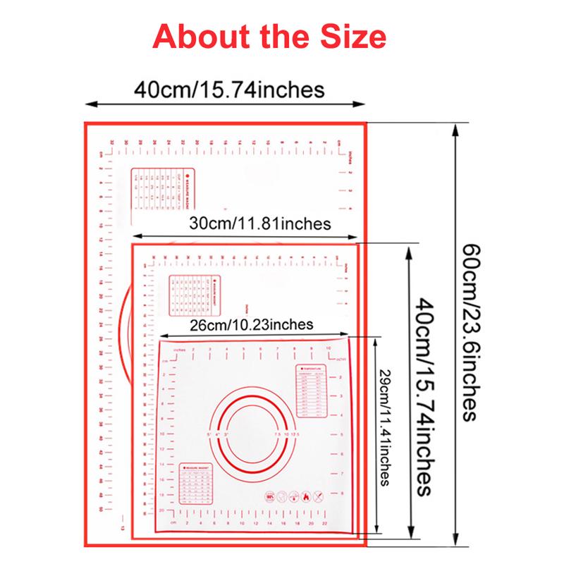 Silicone Fiberglass Rolling Dough Pad Cakes Bakeware Liner Pad Mat Rolling Dough Mat Baking Pastry ToolMakeup