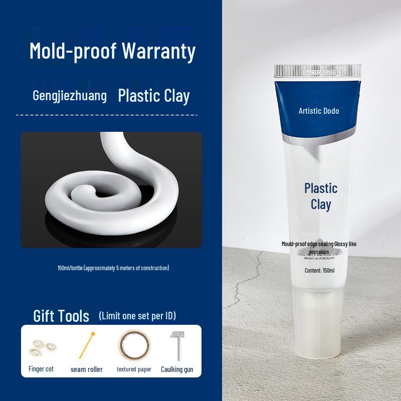 Белый водостойкий герметик из глины против плесени для кухни, ванной комнаты и раковины.