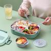 4/5 Compartments 304 Stainless Steel Bento Lunch Box For Kids Students With Bowl&Cutlery Portable Large Capacity Food Container