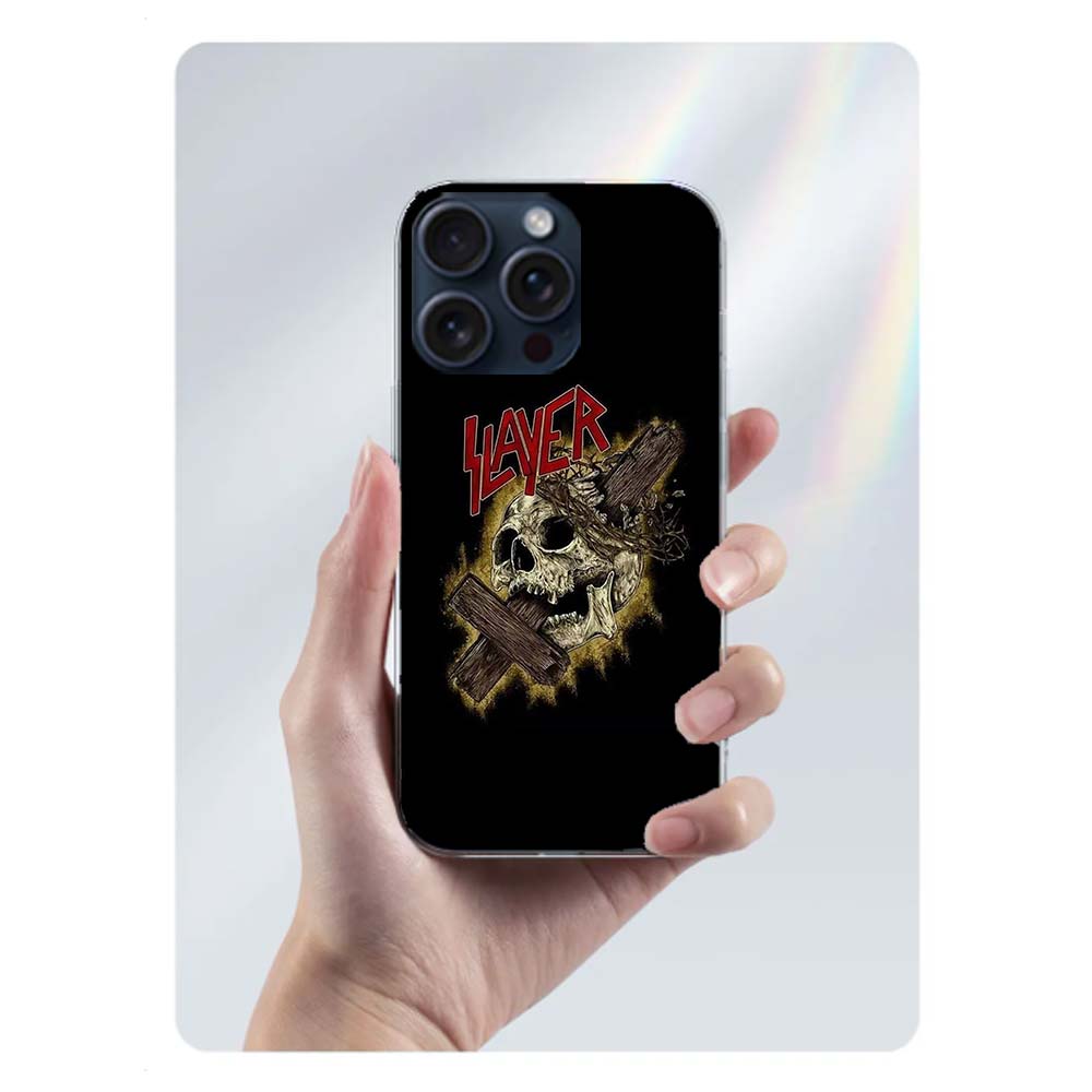 Slayer Heavy Metal Rock Band Capa Phone Case For Iphone 17 Air 16 Pro Max 15 12 Pro 14 Plus 17E 16E 11 13 Mini Cover Cases Funda
