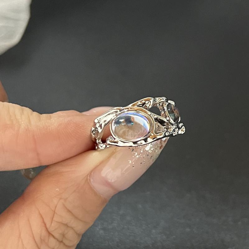 Y2K Кольца с кристаллами Kpop Сердце Регулируемое кольцо Неправильная геометрия Панк Винтажные кольца Набор для женщин и девочек Новые модные украшения