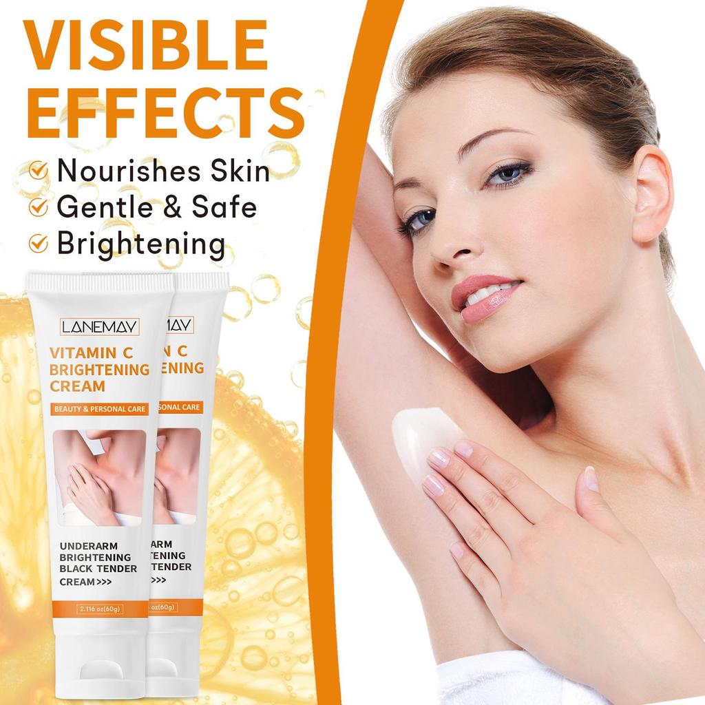 Крем для осветления кожи подмышек с витамином С, питает кожу, улучшает текстуру кожи и сужает поры. Только для женщин, 60 г