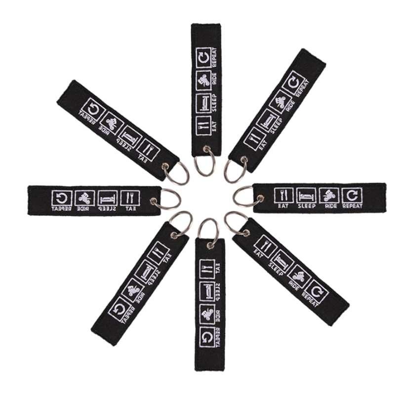 Брелок мотоциклиста "Ешь-спи-гоняй-повтори"