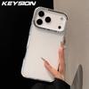 KEYSION Роскошный прозрачный матовый чехол с драгоценными камнями для iPhone 16 17 Pro Max 17 Air 16 Plus TPU+PC Противоударная бронированная задняя крышка