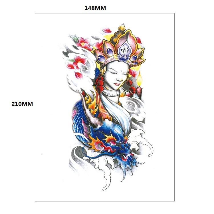 Традиционная красивая женщина персонаж слезы гейши цветная вода переводная цветочная рука анти-реальная татуировка наклейка татуировка
