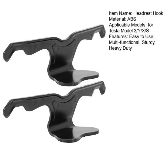 2 шт. Крючки для автомобильного сиденья для Tesla Model 3/Y/X/S Аксессуары Автомобильный органайзер-вешалка для подголовника для сумок, сумочки, рюкзака, кошелька, продуктов
