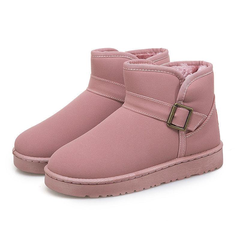 Snow boots women's thickened winter new fashion short tube versatile velvet bread shoes student short boots winter cotton shoes