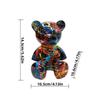Desk Statue Resin Sitting Bear Sculpture Trendy Miniature Doll Home Decoration For Garden Holiday Furnishing Dorm Cabinet