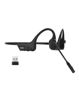 Shokz OpenComm2 UC 2025 Обновление Бизнес-наушники с костной проводимостью Беспроводные Bluetooth Четкий вызов Веб 16 часов непрерывного Черный USB-A адаптер,