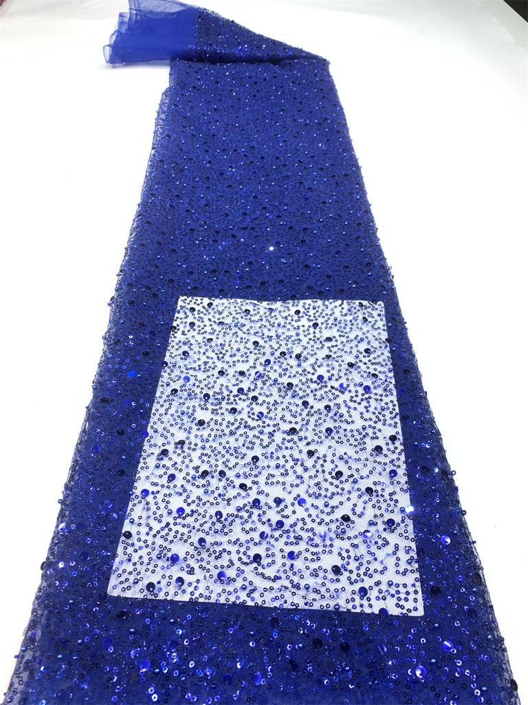 Роскошное французское сетчатое кружево с бисером Ткань 2025 Высокое качество Африканское Нигерийское Кружево с пайетками Кружево для женских свадебных платьев для вечеринок Шитье