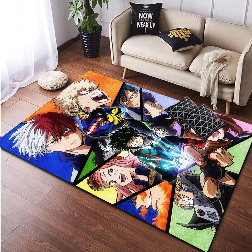 Cartoon Anime Carpet for Living Room Bedroom Rug My Hero Kitchen Kids Door Unslip Floor Mats Birthday gift photography props Rug