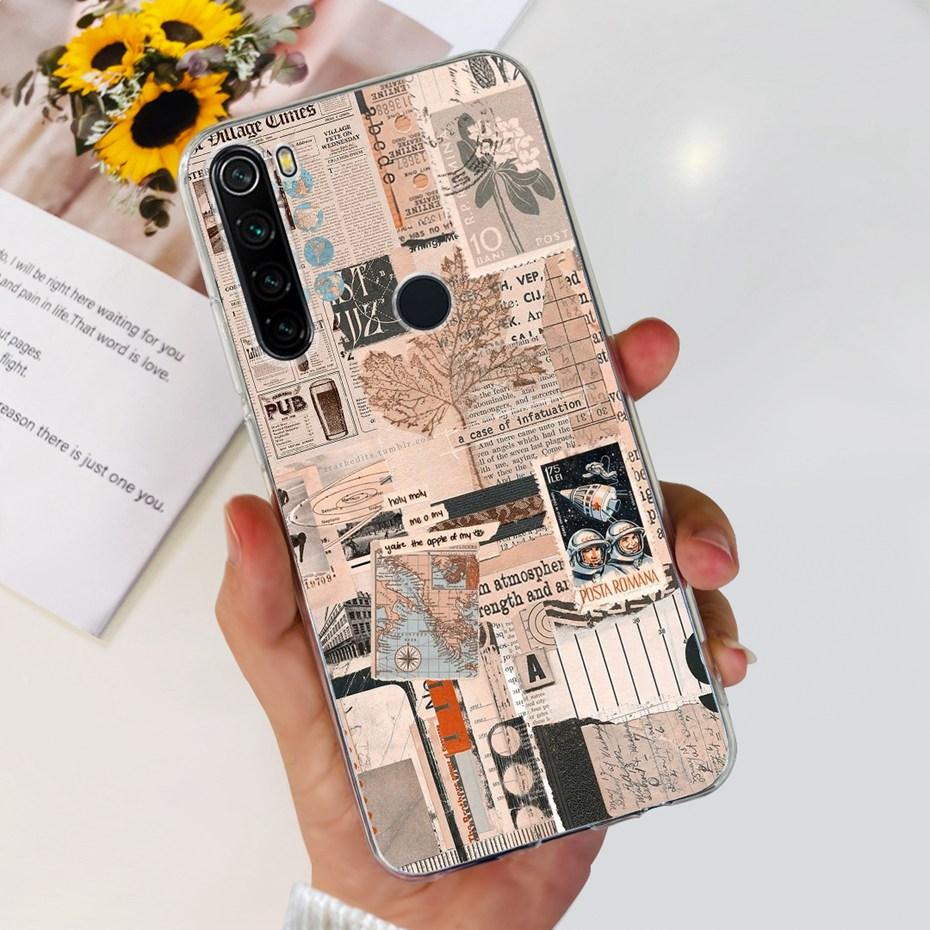 Для Xiaomi Redmi Note 8 8T Чехлы для телефона Модный Расписной Мягкий Силиконовый Задний Чехол Для Redmi Note 8 Pro Funda Note8 T 8Pro Бампер
