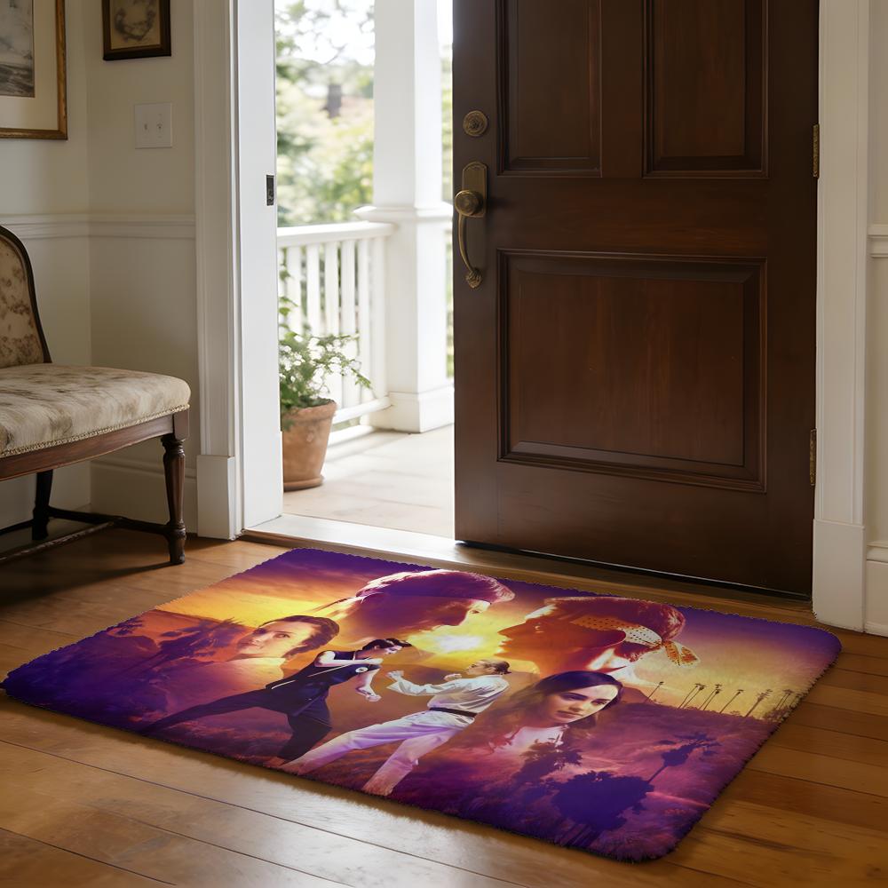 Action TV CCobra KKai Movie Floor Mat Soft Flannel Absorbent Mat Non-Slip Rug Home Bedroom Bathroom