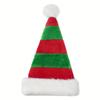 Thicken Santa Hat Plush Warm Winter Cap Striped Splicing Christmas Hat  Holiday Costumes Dress Up