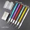 Cake Sculpture Craft Metal Scalpel Non-slip Knife Engraving Cutter with 6pcs Blade Pastry Tools