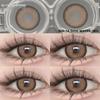 1 пара контактных линз LOIRE коричневого цвета, серые цветные контактные линзы Softlens, срок действия 6 месяцев