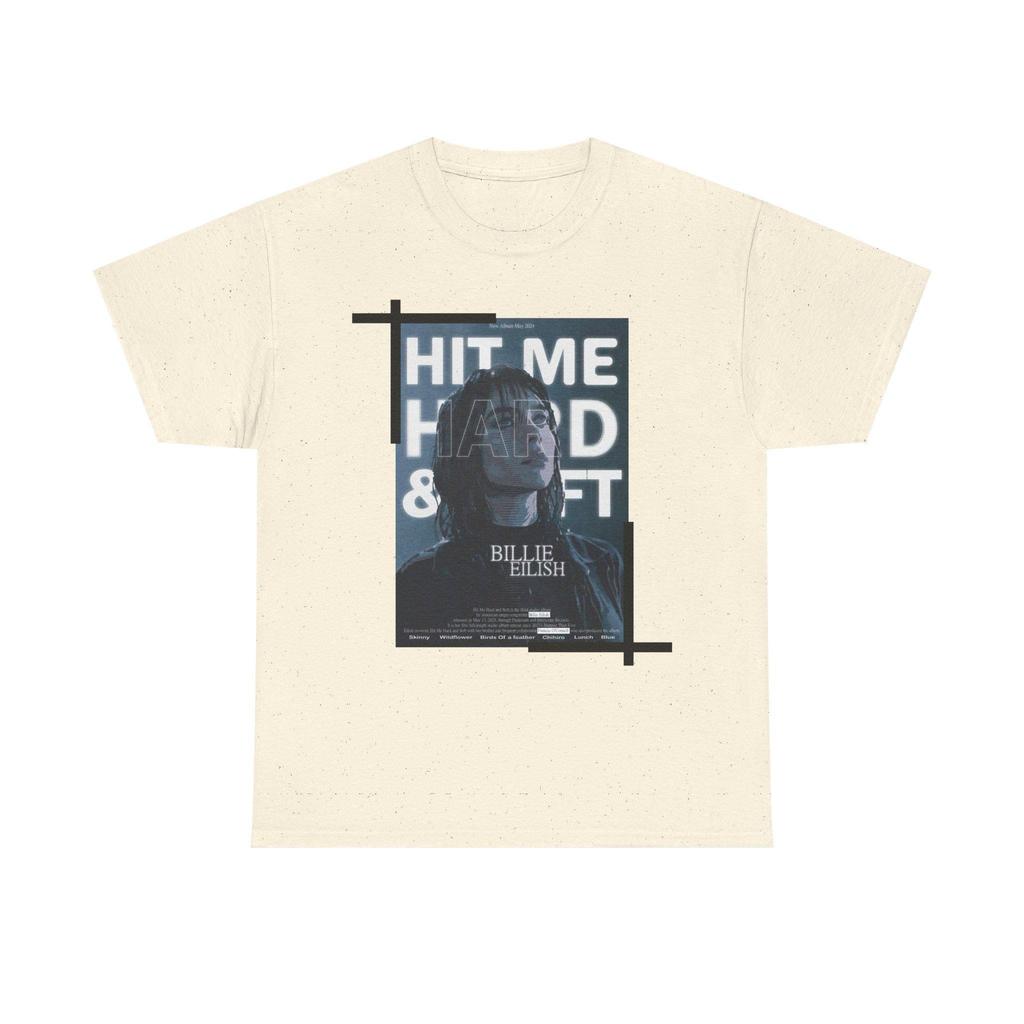 Билли Айлиш  Hit Me Hard and Soft The Tour Live in 3DМузыкальный Постер Футболка Группы 2026 Лето Новая Унисекс Женская Хлопковая Футболка