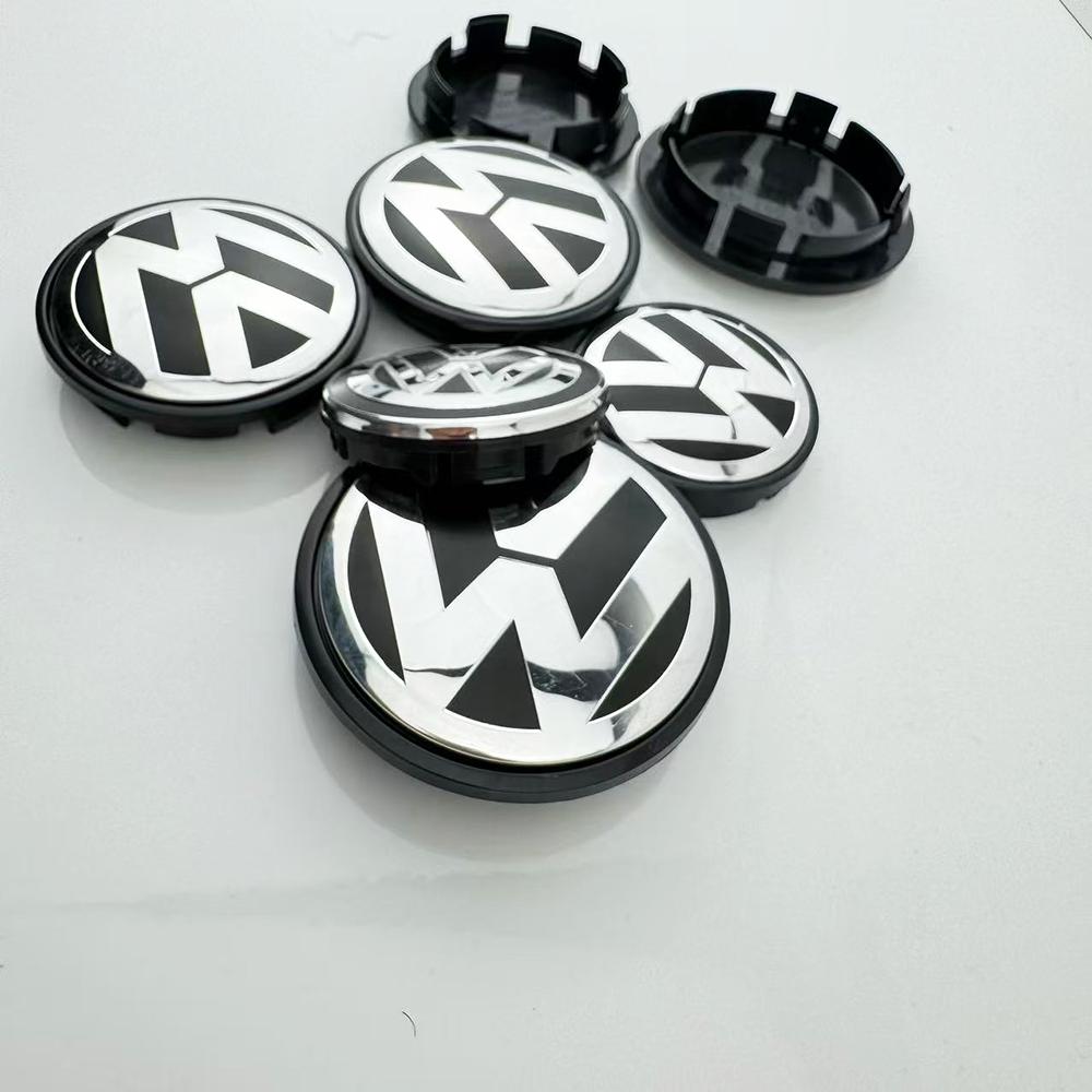 VW 4pcs 55mm 65mm Car Wheel Center Caps Rim Hub Caps For Volkswagen Golf 4 5 6 Passat Jetta Beetle CC Bora Polo Touareg Tiguan
