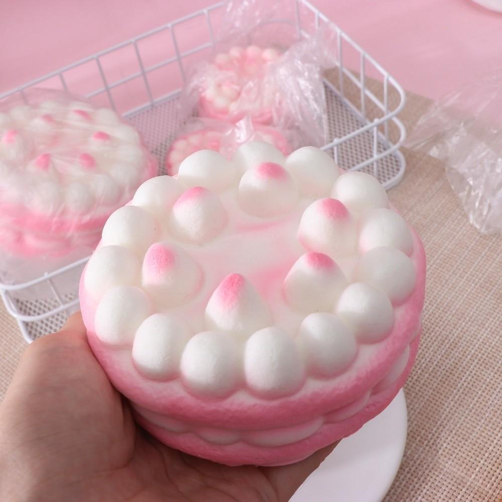 PU Squishy Fingertip Toy Simulation Raspberry Birthday Cake Relieve Stress Toys Squeeze Toy Child