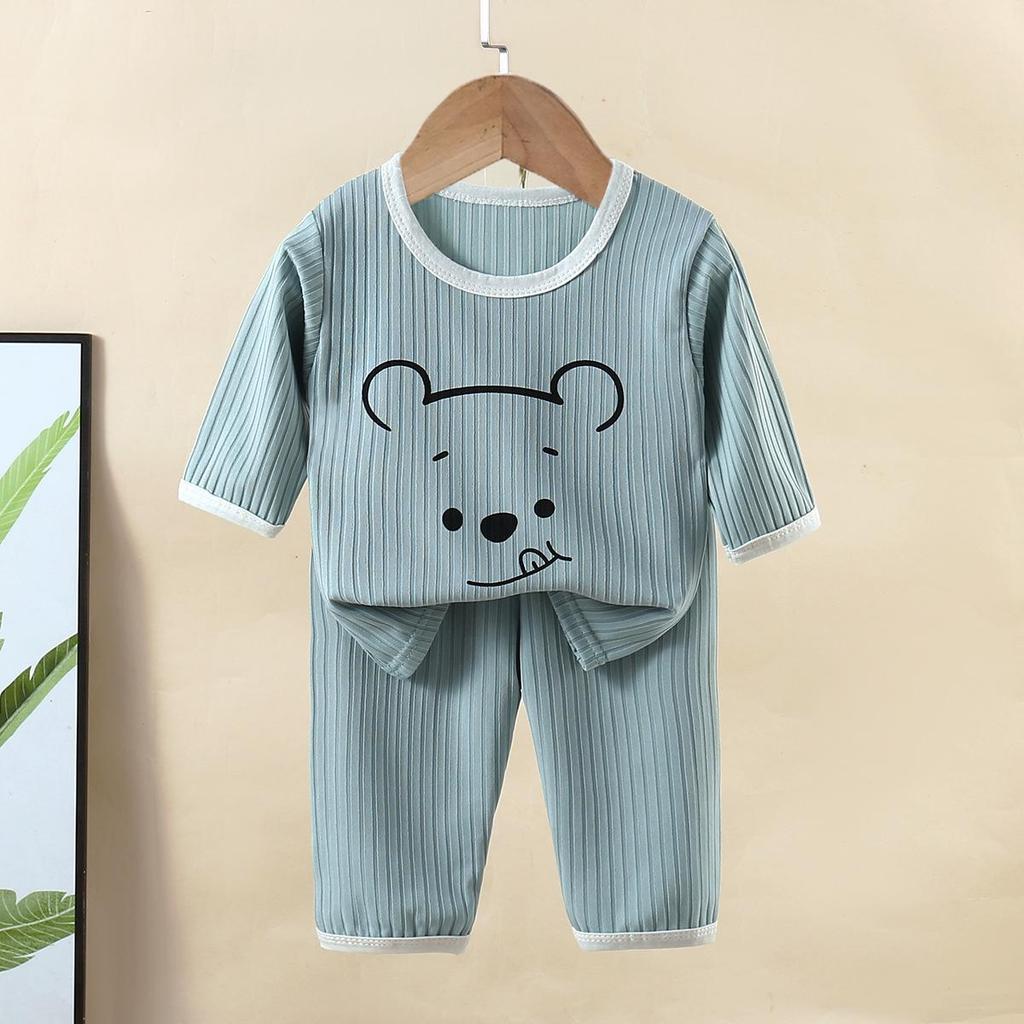 Летние детские мультяшные пижамы - с коротким рукавом, дышащие, для мальчиков и девочек 5192 EMA