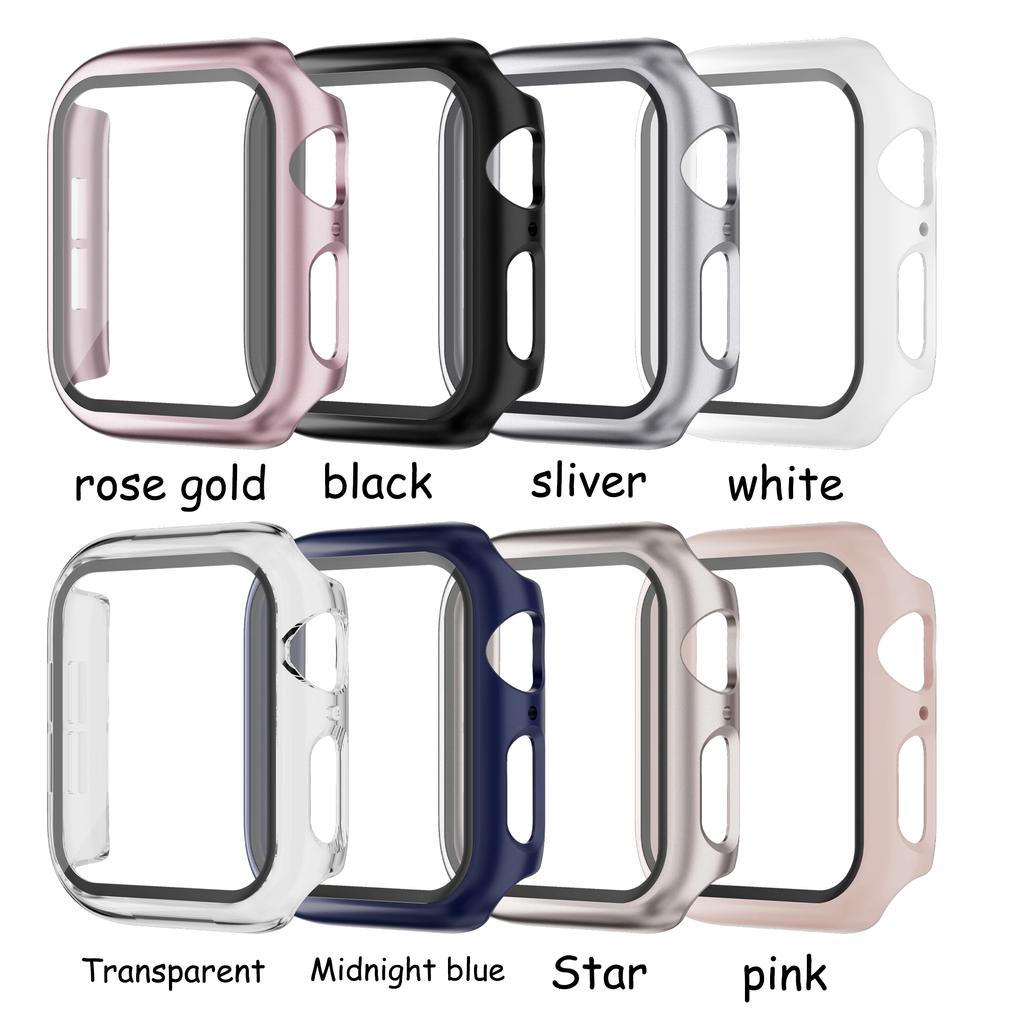 Чехол с защитой экрана из закаленного стекла для Apple Watch Series 10 42 мм 46 мм, ультратонкий, устойчивый к царапинам, полный защитный жесткий чехол-бампер для ПК
